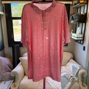 EPHEMOCA Men's Pink Polo Shirt XL